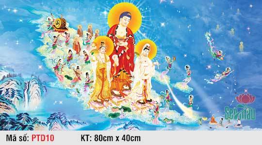 Tây Phương Tiếp Dẫn Đẹp PTD10, Tranh Phật Tiếp Dẫn