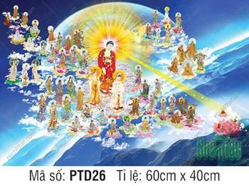 Tây Phương Tiếp Dẫn Đẹp PTD26, Thánh chúng ngự mây vàng