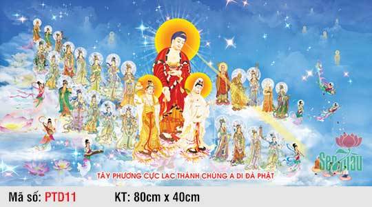 Tranh Tây Phương Tiếp Dẫn PTD11, Hình Phật Tiếp Dẫn