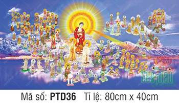 Tranh Tây Phương Tiếp Dẫn Đẹp PTD36, rực rỡ bên núi tuyết