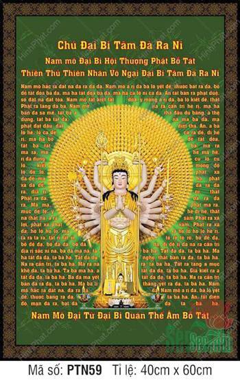Bồ Tát Thiên Thủ Thiên Nhãn PTN59, tôn dung và Chú Đại Bi
