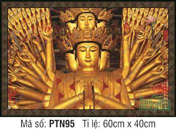 Bồ Tát Thiên Thủ Thiên Nhãn PTN95, diện mục vàng kim uy nghi