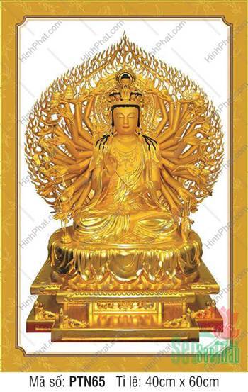 Thiên Thủ Thiên Nhãn Bồ Tát PTN65, hào quang vàng kim rực rỡ