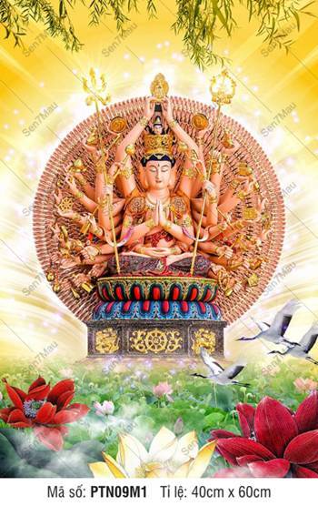 Thiên Thủ Thiên Nhãn PTN09M1, hào quang rực rỡ bên hồ sen báu