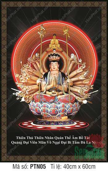 Bồ Tát Thiên Thủ Thiên Nhãn PTN05, vẻ đẹp tọa thiền trang nghiêm