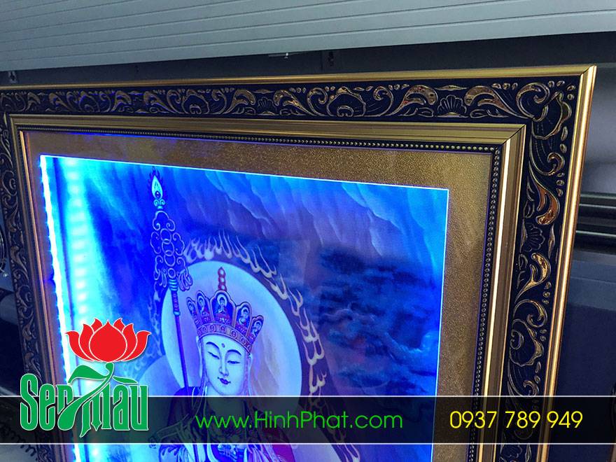 Tranh Phật gắn đèn led 7 màu