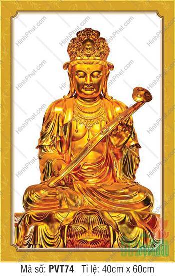 Văn Thù Sư Lợi PVT74, tôn tượng Bồ Tát mạ vàng cầm như ý