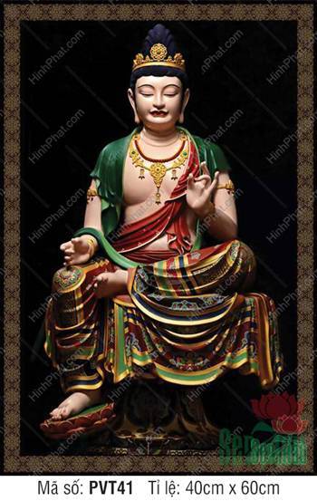 Hình Văn Thù Bồ Tát kích thước lớn PVT41, diện tướng uy nghi