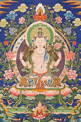 Tranh Avalokiteshvara - Đức Quán Thế Âm PMT12 Tranh Avalokiteshvara - Đức Quán Thế Âm PMT12