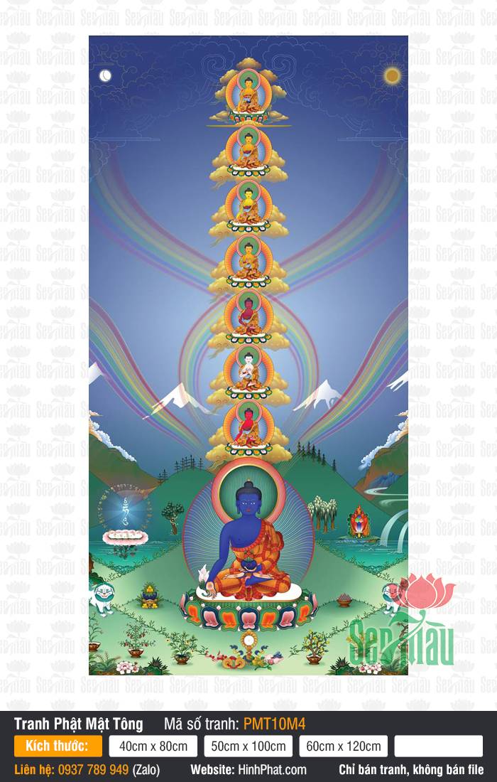 Medicine Buddha Bhaisajyaguru PMT10M4 Medicine Buddha Bhaisajyaguru PMT10M4 hình Phật Dược Sư Mật Tông sắc xanh lưu ly tĩnh tọa