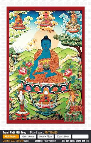 Bhaisajyaguru PMT10M25, Bối Cảnh Sơn Thủy Thangka Tĩnh Tại