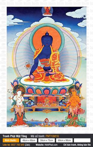 Medicine Buddha Bhaisajyaguru PMT10M16, sắc lưu ly tỏa sáng