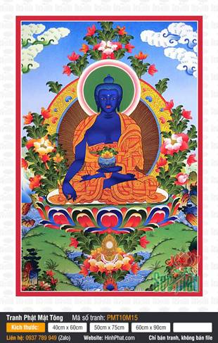 The Medicine Buddha PMT10M15, Thân Tướng Xanh Lưu Ly Tĩnh Tại