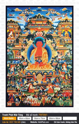 Buddha Amitabha PMT8M1, cảnh giới tịnh độ nguy nga tráng lệ