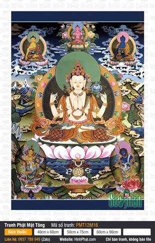 Đức Quán Thế Âm Avalokiteshvara PMT12M16, nét vẽ huyền bí