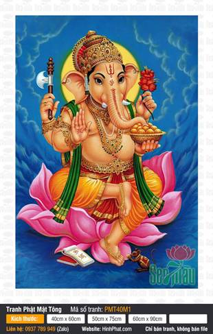 Ganesha PMT40M1, bức tranh Thần Đầu Voi ban tài lộc