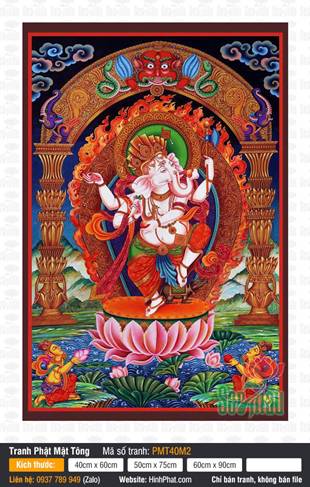 Thần Ganesha PMT40M2, họa hình nét vẽ tay sống động