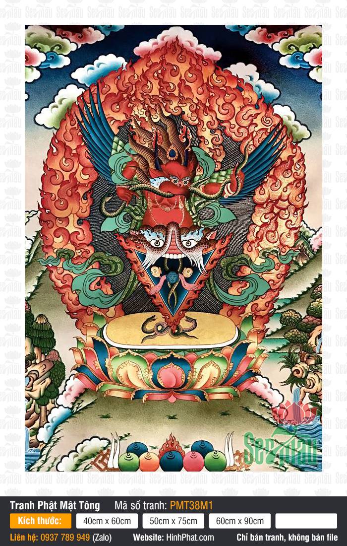 Garuda Kim Sí Điểu PMT38M1 Garuda Kim Sí Điểu PMT38M1 mang sắc đỏ oai nghiêm cùng đôi cánh xanh thẫm