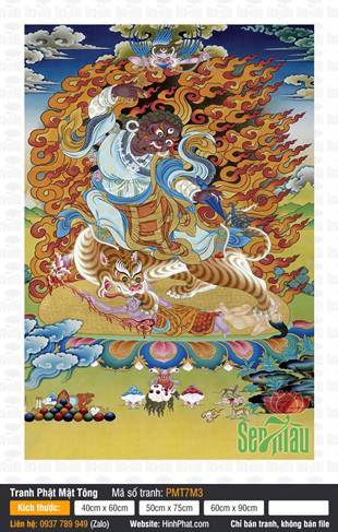 Guru Dorje Drolo PMT7M3, tôn ảnh Kim Cương Phẫn Nộ oai nghiêm