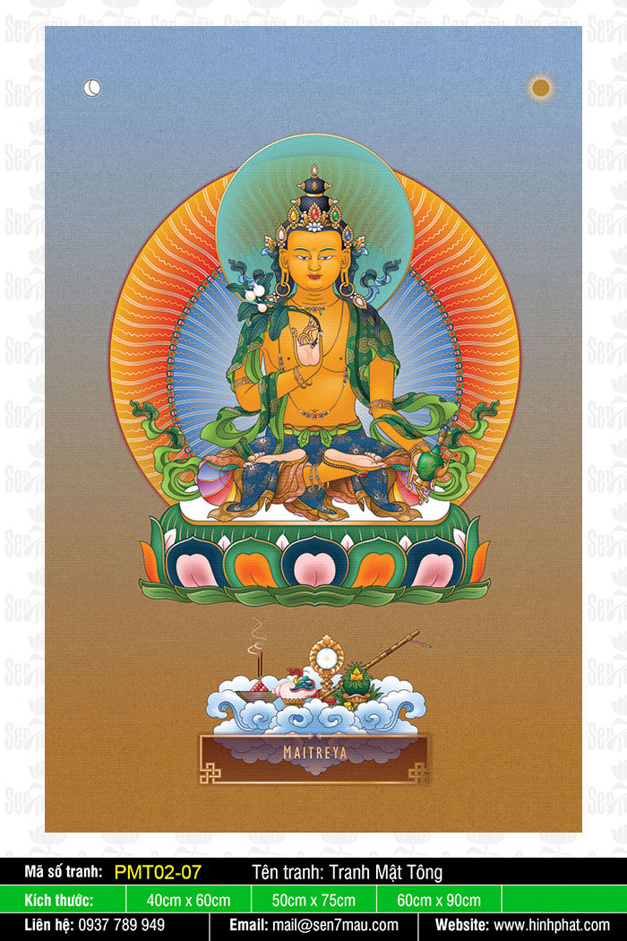 Tranh Phật Di Lặc - Mật Tông - Tây Tạng PMT02-07
