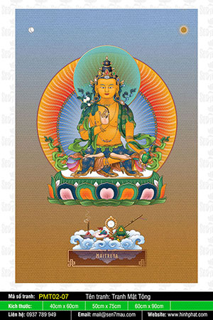 Tranh Phật Di Lặc - Mật Tông - Tây Tạng PMT02-07