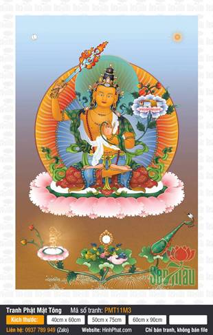 Manjushri Bodhisattva PMT11M3, tay giương cao tuệ kiếm