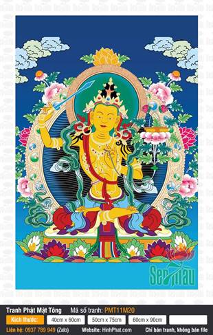 Manjushri PMT11M20, sắc thân vàng tươi tỏa hào quang