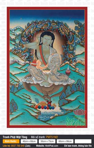 Mật Lặc Nhật Ba Milarepa PMT51M2, dáng ngồi tịch tĩnh giữa núi đồi