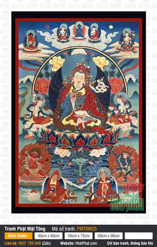 Liên Hoa Sinh PMT6M25, tác phẩm tranh Thangka Phật giáo Mật Tông