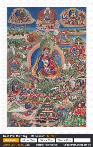 Padmasambhava PMT6M16, họa hình Đức Liên Hoa Sanh biến hóa