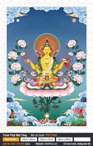 Prajnaparamita PMT35M5, bức tranh Đại Mẫu bốn tay diện tướng từ bi