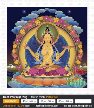 Prajnaparamita PMT35M6, họa hình Bát Nhã Phật Mẫu bốn tay