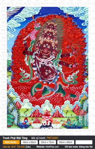 Rahula PMT28M1, vị Hộ pháp phẫn nộ chín đầu mang thân tướng đuôi rắn Rahula PMT28M1, vị Hộ pháp phẫn nộ chín đầu mang thân tướng đuôi rắn
