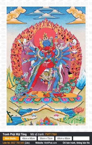Thời Luân Kim Cang Kalachakra PMT17M4, sắc tướng xanh uy dũng