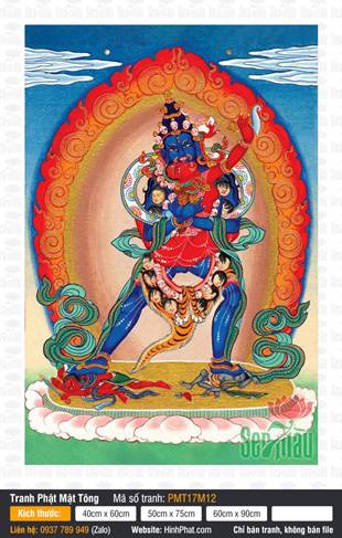 Thời Luân Kim Cang Kalachakra PMT17M12, diện tướng phẫn nộ rực lửa