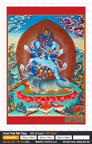 Vajrabhairava PMT18M2, diện mạo phẫn nộ sắc xanh