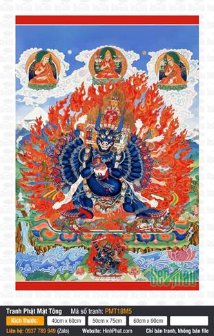 Yamantaka PMT18M5, tôn ảnh hung phẫn giữa vòng lửa đỏ
