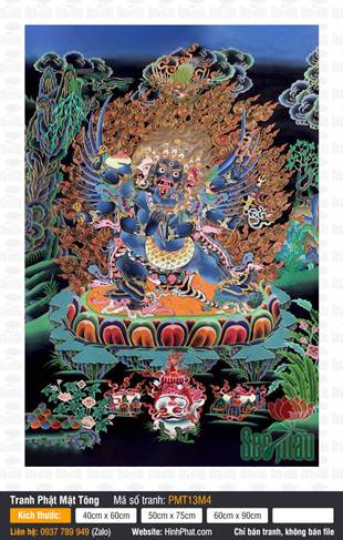 Vajrakilaya PMT13M4, hình ảnh Phổ Ba Kim Cương cánh xanh uy nghiêm