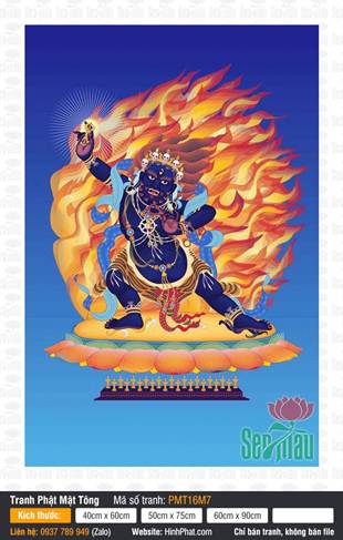 Vajrapani Kim Cương Thủ PMT16M7, thần tướng phẫn nộ rực lửa