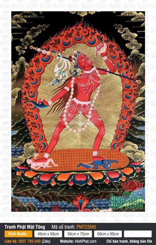 Vajrayogini PMT25M5, hình ảnh Thánh Nữ Kim Cang Du Già đỏ rực rỡ